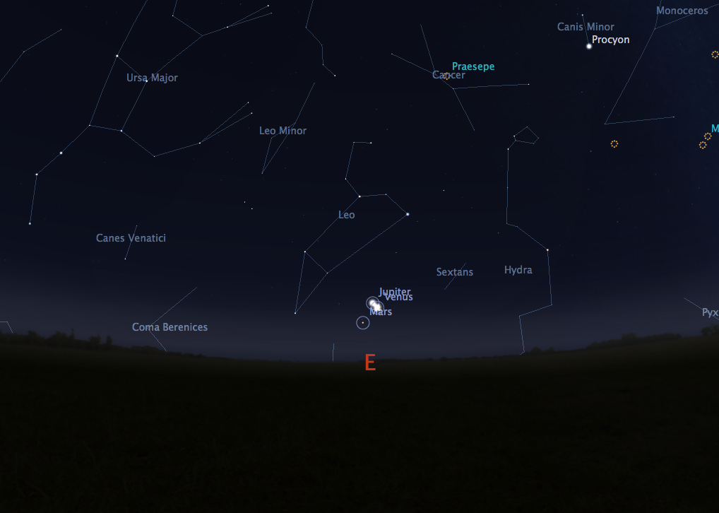 In the early hours of Oct. 26, you can catch a triple planetary conjunction.