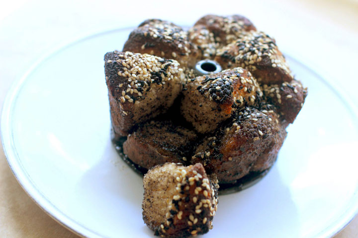 This Aug. 3, 2015 photo shows black sesame orange monkey bread muffins in Concord, N.H. This dish is from a recipe by Aarti Sequeira.
