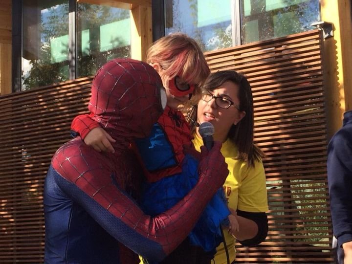 SpiderMable thanks people for coming along on her journey Monday, Sept. 28, 2015.