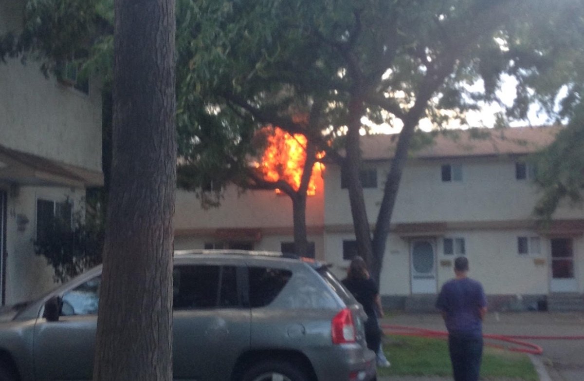 Penticton Fire Department battle blaze at housing complex - image
