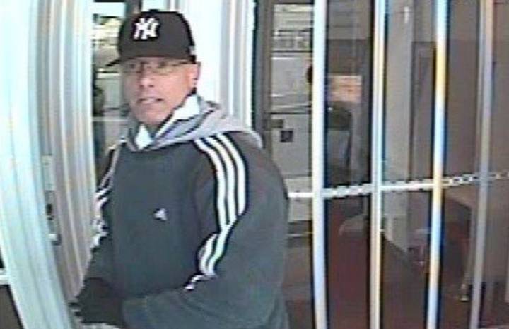An image released by police of the alleged "Vaulter" bandit.