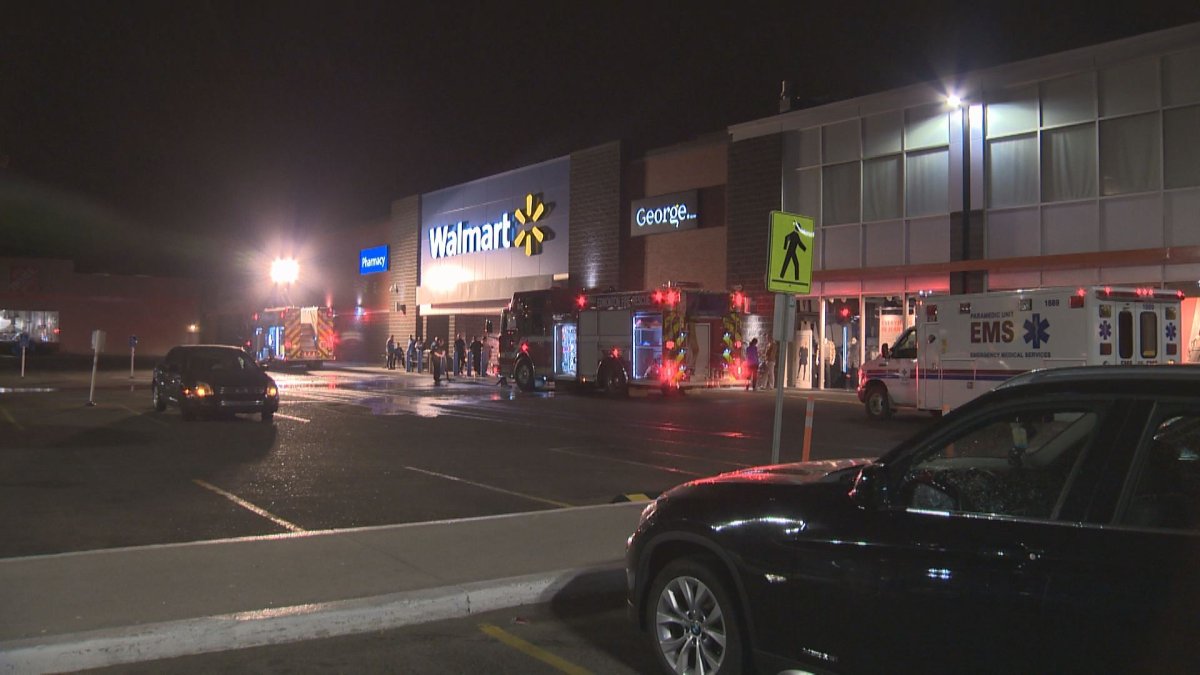 Two people were taken to hospital after an upset customer pepper sprayed about a dozen people inside the Walmart at Westmount Centre in west Edmonton. September 1, 2015.