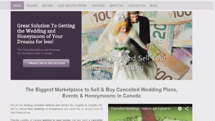 A Canadian website helps couples recoup money when they decided not to walk down the aisle.