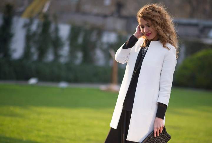 Wearing white in the fall can look chic and polished.