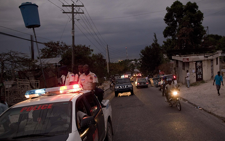 Police in Port-au-Prince, Haiti.