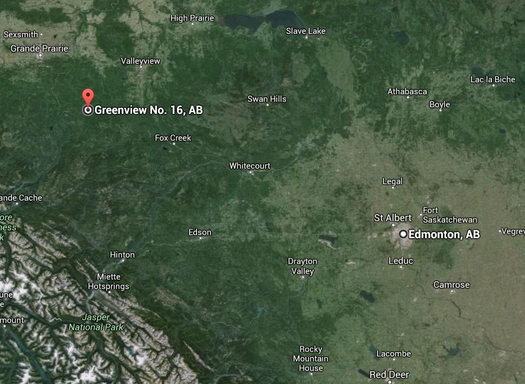 M.D. of Greenview northwest of Fox Creek, Alta.