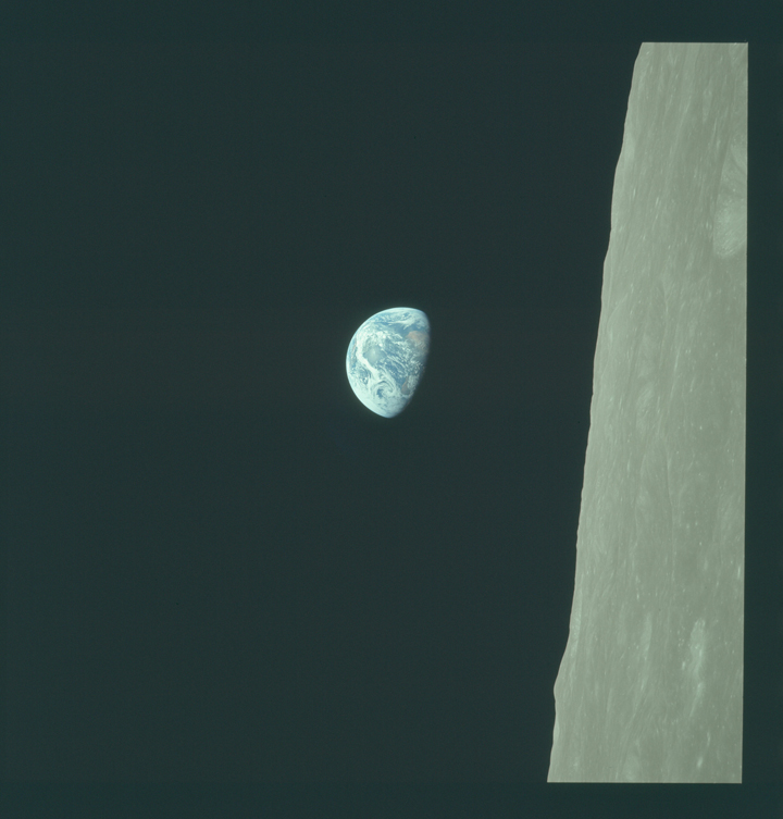 Apollo 8 as seen from lunar orbit