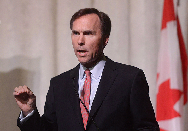 Bill Morneau, during a federal election debate hosted by The Centre for Israel and Jewish Affairs (CIJA) and the UJA Federation of Greater Toronto in Toronto, Wednesday, Sept, 30, 2015. 