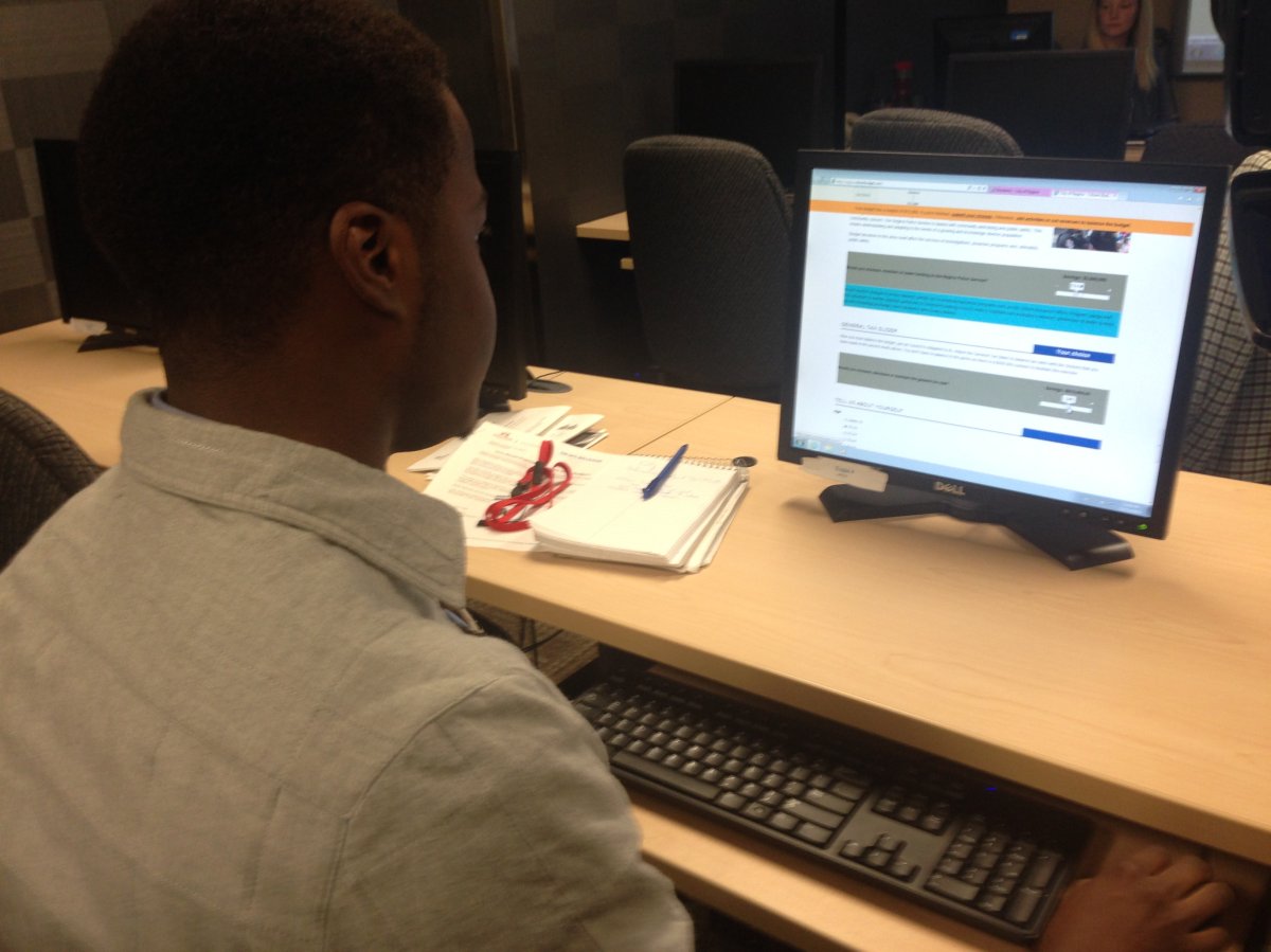 Reporter Brandon Gonez tries out the new budget tool.