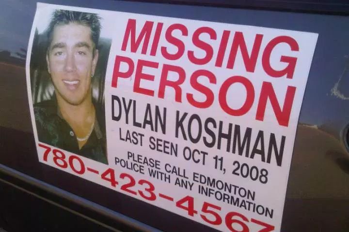 A photo of 21-year-old Dylan Koshman, missing since October 11, 2008.