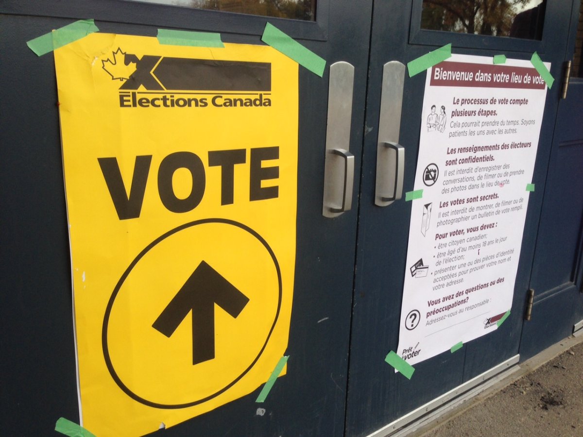 Advanced polling sign in Winnipeg.