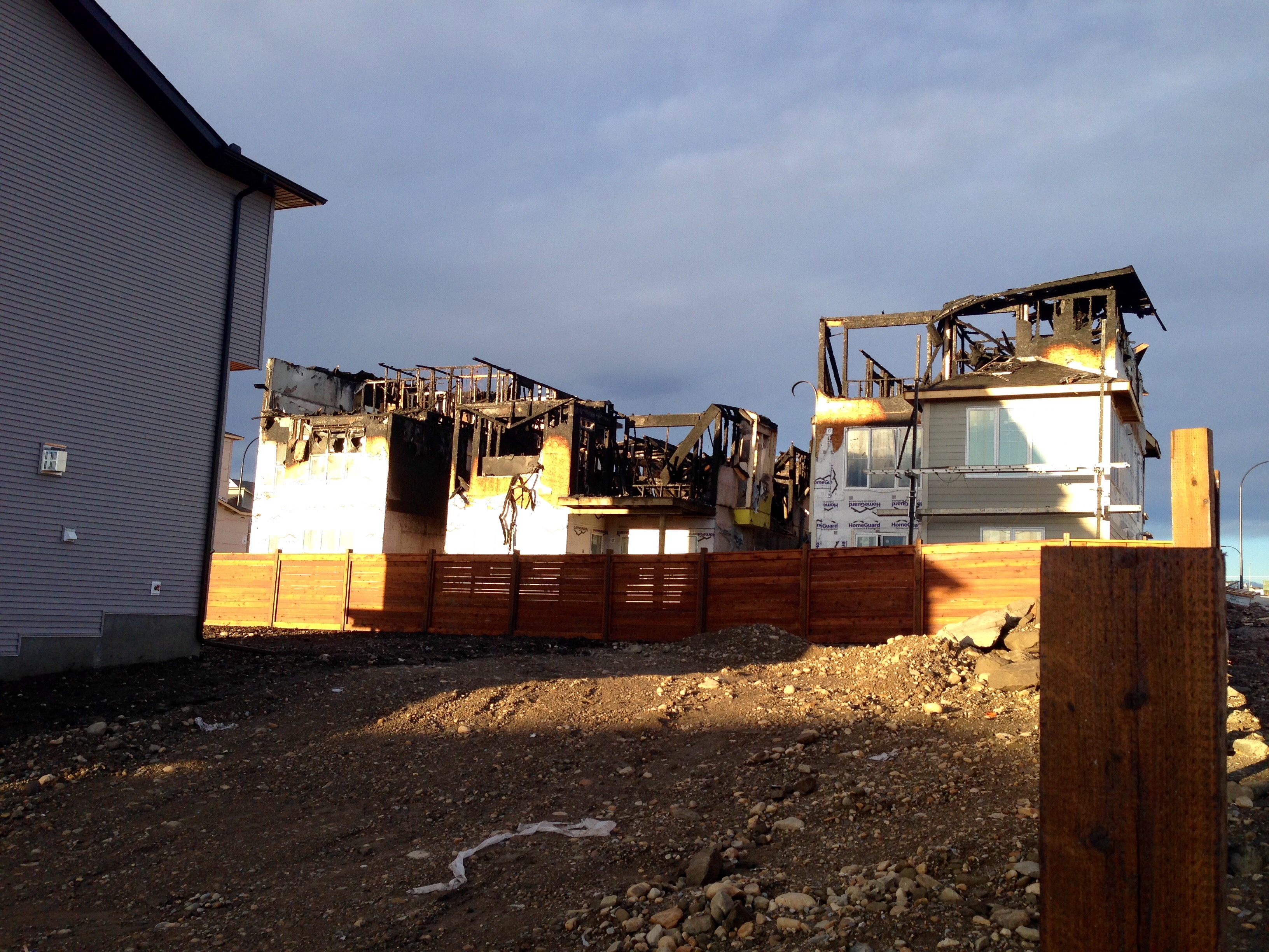 Moving day delayed after fire destroys 3 homes under construction ...