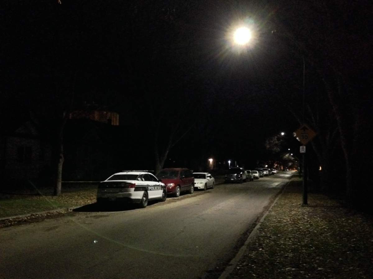 Winnipeg police investigate a late night shooting in the North End Monday.