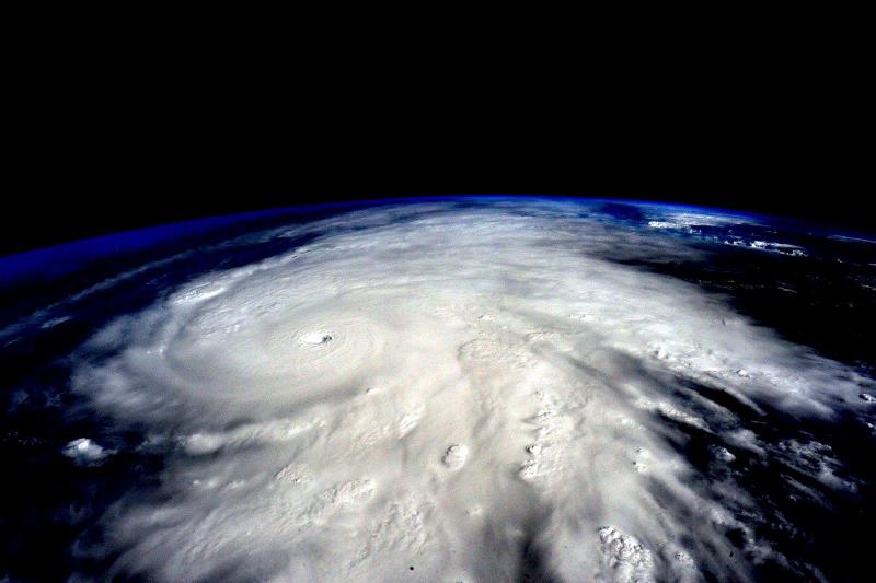 Hurricane Patricia (2015) is seen from the International Space Station.