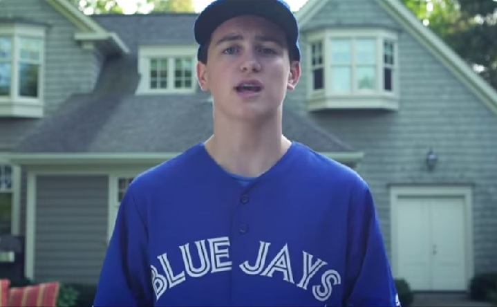 YouTube screenshot of a Blue Jays anthem created by Gus McMillan.