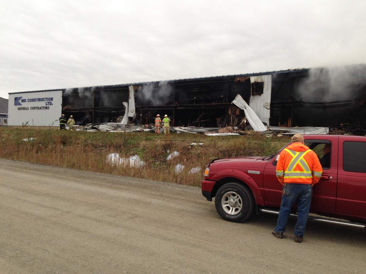 Early morning fire destroys King Construction Ltd. warhouse - image