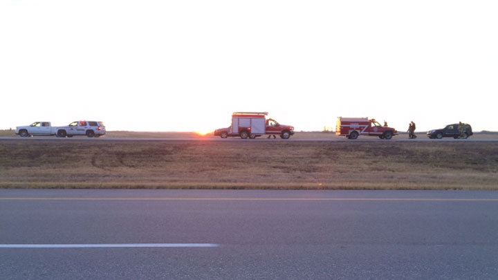 A man has been killed after a rollover on Highway 11 north of Hague, Sask.
