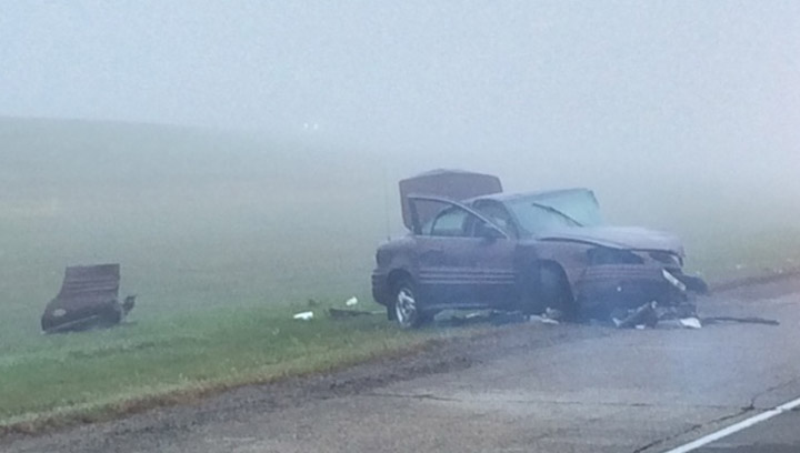 Mounties stress the importance of driving for conditions after heavy fog considered a factor in five Saskatchewan crashes.