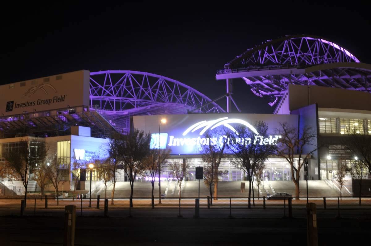 The Blue Bombers are turning IGF purple in support of World Mental Health Day Tuesday.