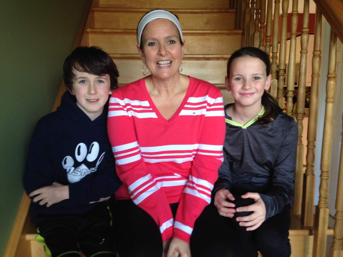 Mona MacNeil with her son Matthew and daughter Lindsay
