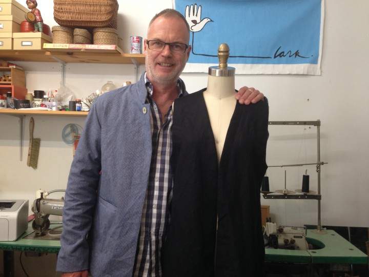 Gary Markle, above, with one of his adaptive designs.