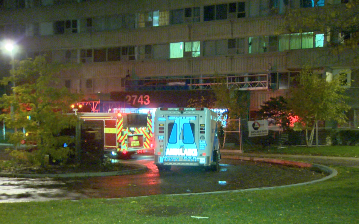 A dog was killed after its leash was caught in an apartment building elevator in Scarborough on Oct. 29, 2015.