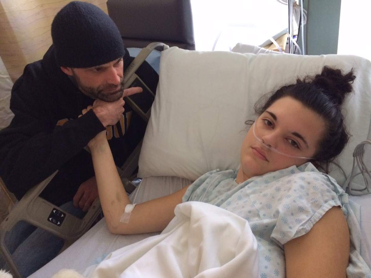 Calli Vanderaa, 16 speaks to Global News from her hospital bed after being shot in the chest.