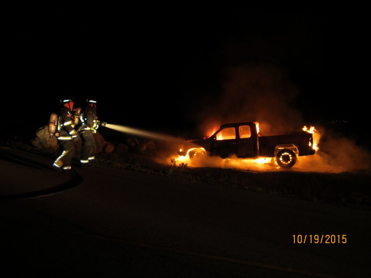 Another vehicle goes up in flames in Vernon - image