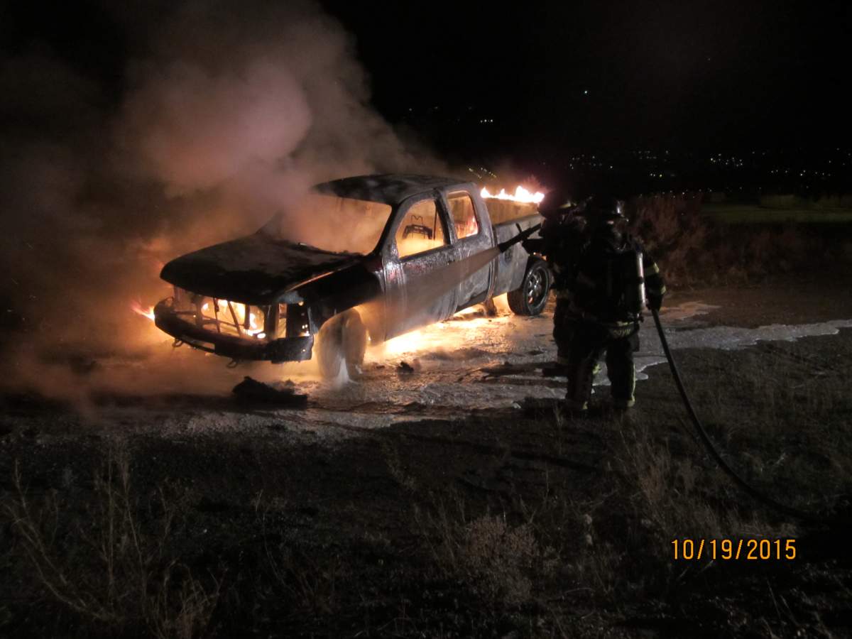 Another vehicle goes up in flames in Vernon - image