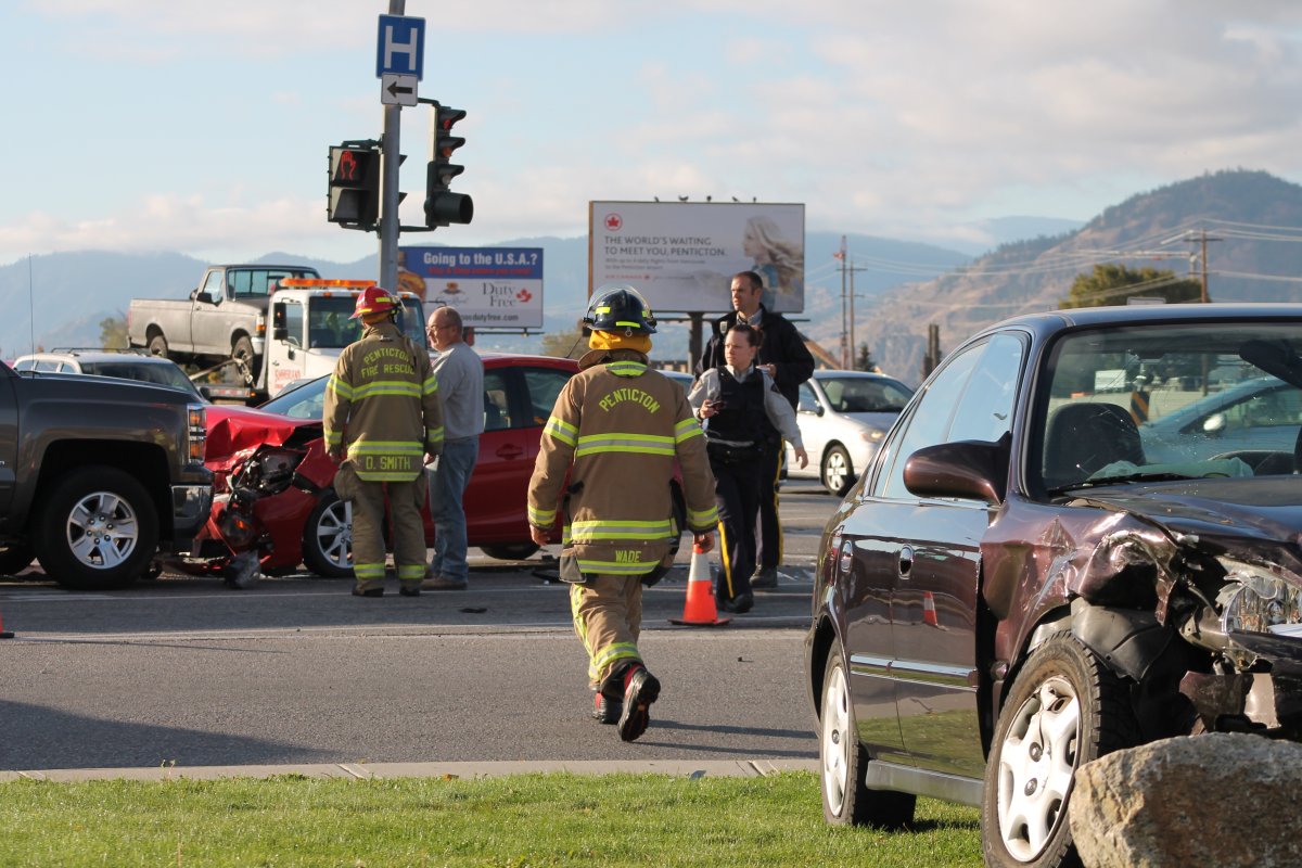 Three vehicle crash at busy Penticton intersection - image