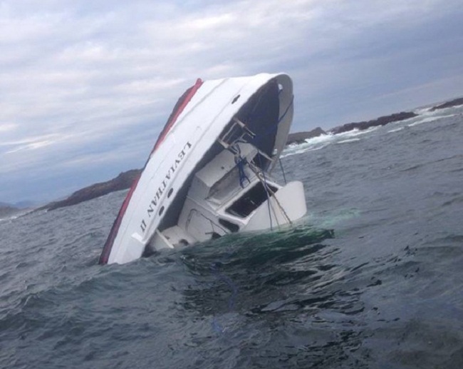 The Leviathan II, carrying 27 people, overturned on October 25, 2015.