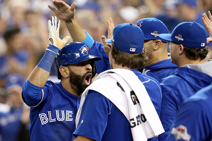 No bat flip this time from Jose Bautista as Blue Jays romp to 10-1 win over  Texas, Toronto Blue Jays