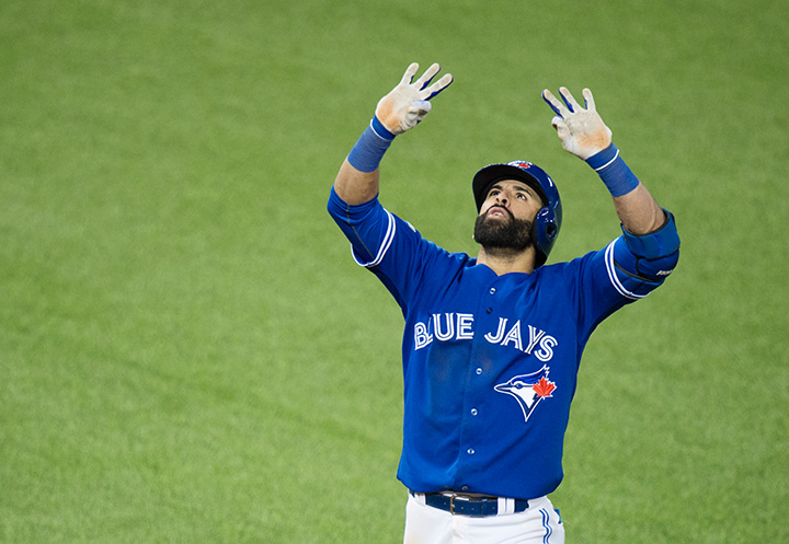 Video: A unique angle of the Bautista bat flip. - HockeyFeed
