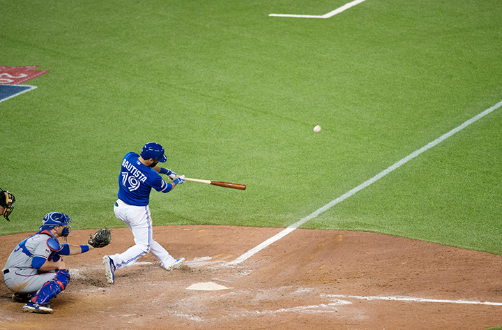 Jose Bautista home run bat flip leaves Rangers P Sam Dyson unhappy - Sports  Illustrated