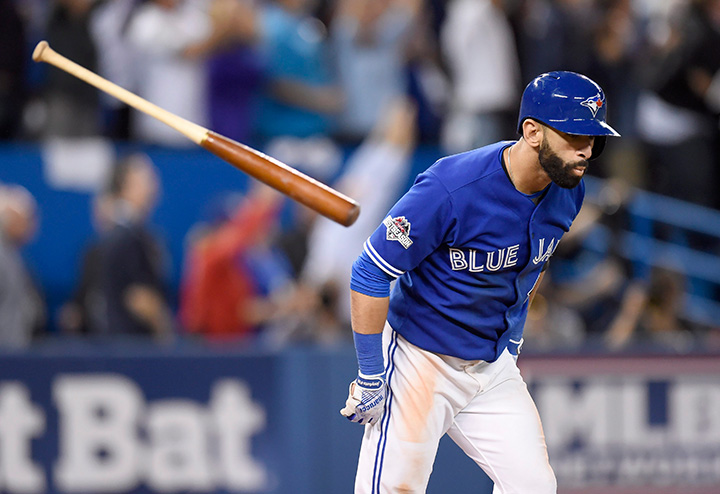Video: A unique angle of the Bautista bat flip. - HockeyFeed