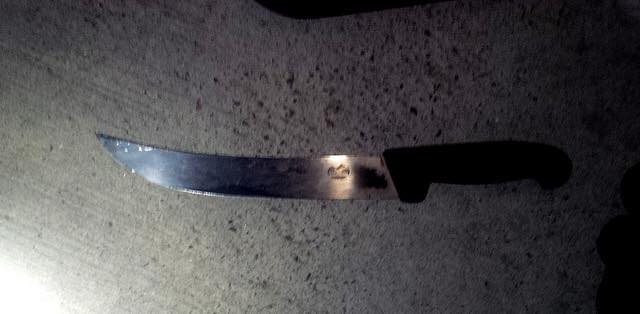 A Lethbridge Regional Police photo of a knife involved in an officer-involved shooting.