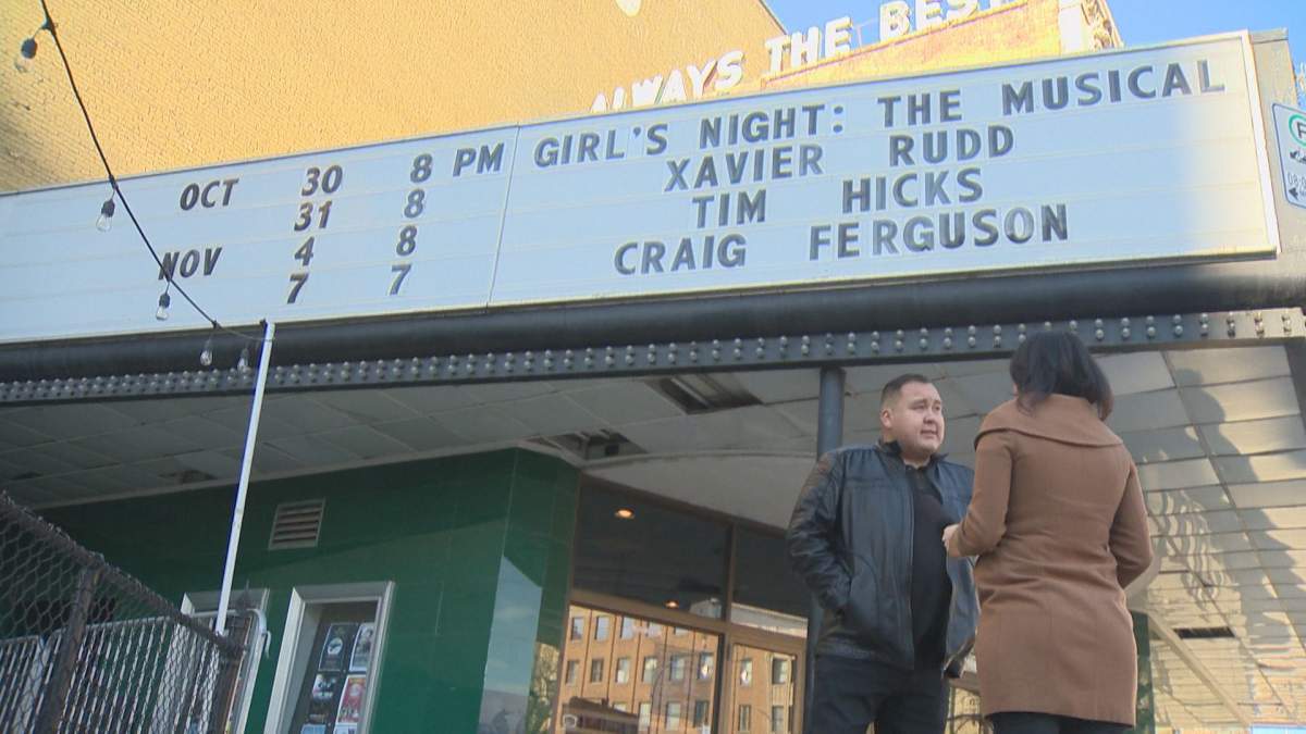 William Prince outside the Burton Cummings Theatre Oct. 25