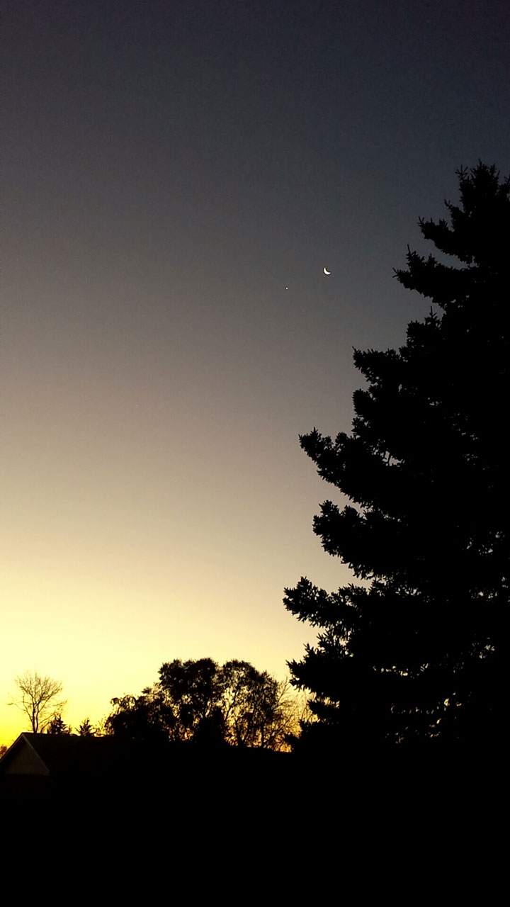 October 12: This Your Saskatchewan photo was taken by Julie Wharington of Venus beside the moon over North Battleford.