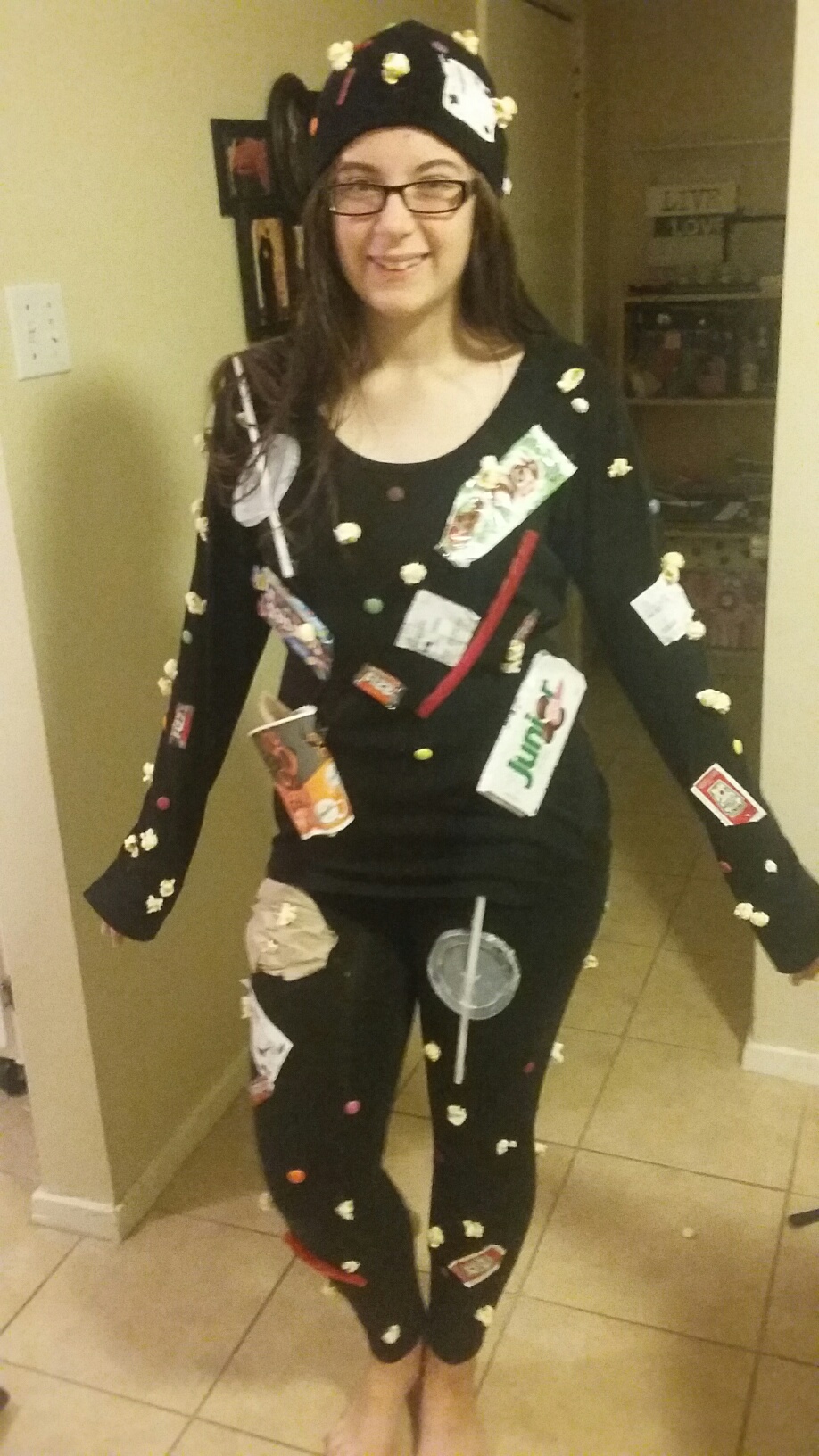 Cheyenne won “most original costume” with this creation last weekend.