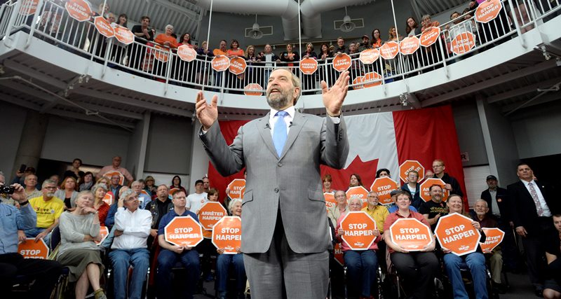 Mulcair, 60, is no stranger to political theatre.
   He has been flexing his political muscle for nearly three
decades, but has remained largely an unknown quantity outside of
Quebec .