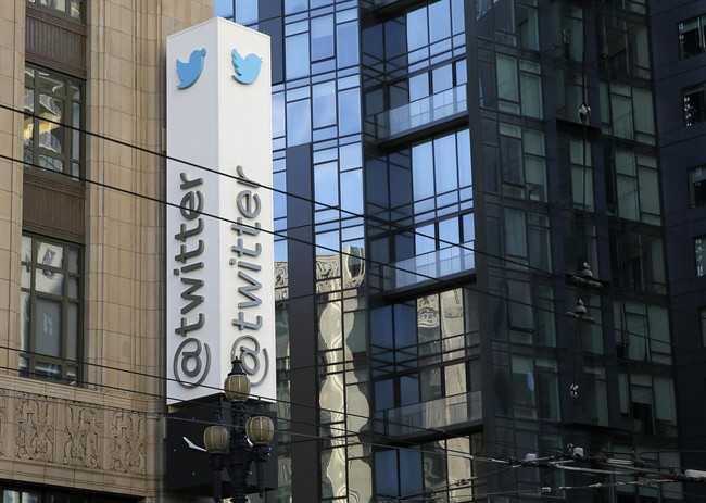FILE - This Dec. 16, 2014 file photo shows Twitter headquarters in San Francisco. 