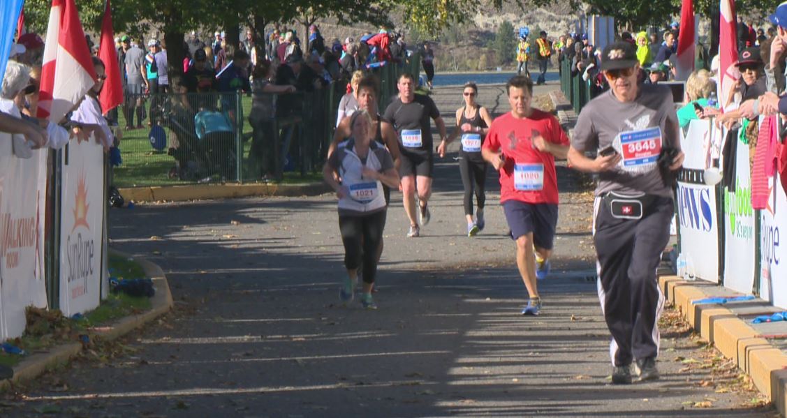 About 3,000 runners took part in the twenty first annual Okanagan Marathon in Kelowna on Sunday. 