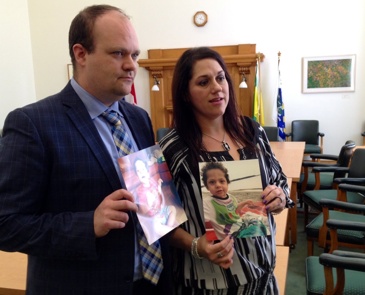 Peter Kot and Sylvie Fortier-Kot say their son, Kayden, suffers from several issues that have prevented him from being able to eat.