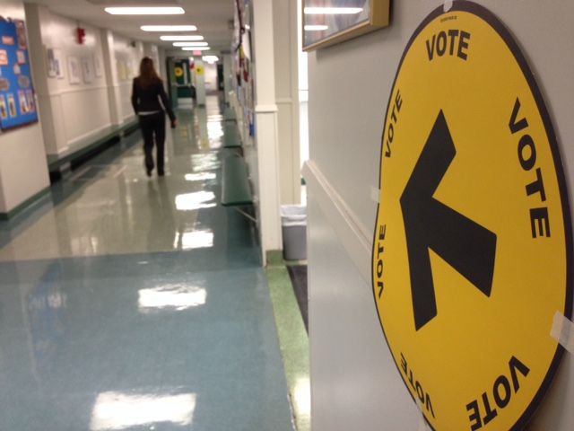 Edmonton polling stations open for the 2015 federal election, Monday, Oct. 19, 2015. 