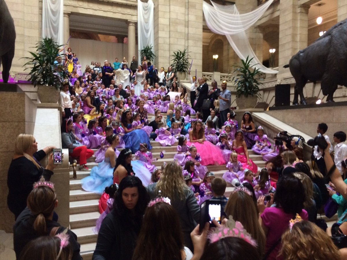 Dozens of young girls get crowned princess for day.