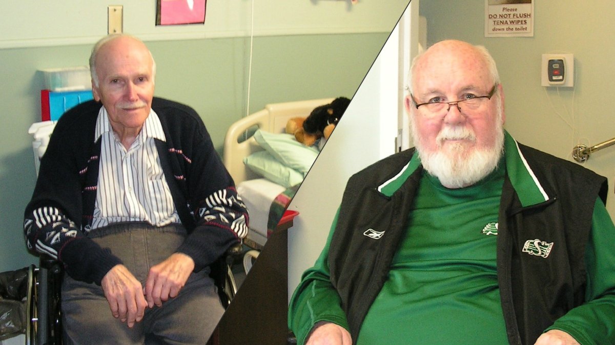 Jim Lawrence, 85, and Don Reid, 71, say staffing cuts at their Assiniboia, Sask., seniors home have led to aggressive dementia residents roaming the halls unsupervised.