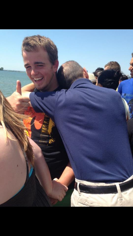 Facebook user Erin E Harvey posted this photo of Robert hugging her friend.