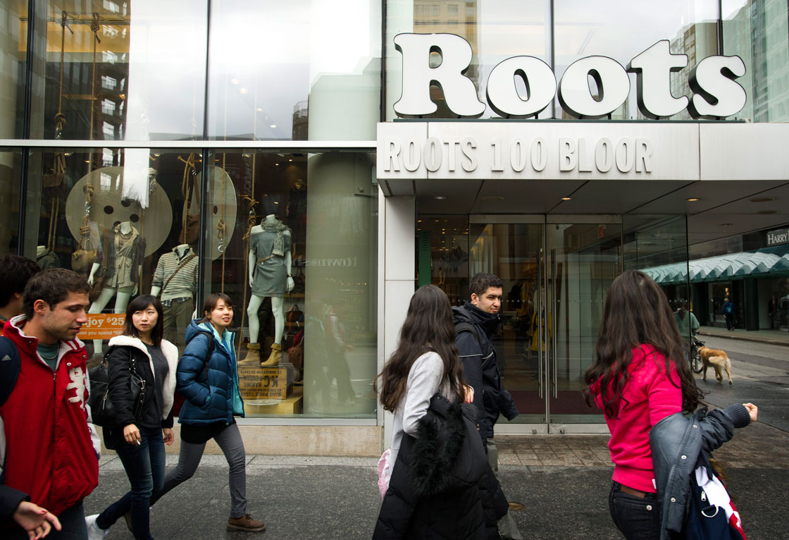 A Roots retail store in downtown Toronto.