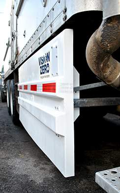 cyclist protection side guard large truck