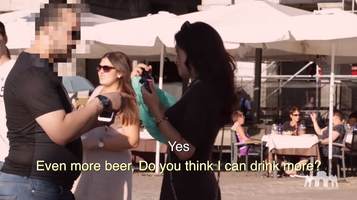 A social experiment in Spain tested how men would react to an intoxicated woman alone on the street.